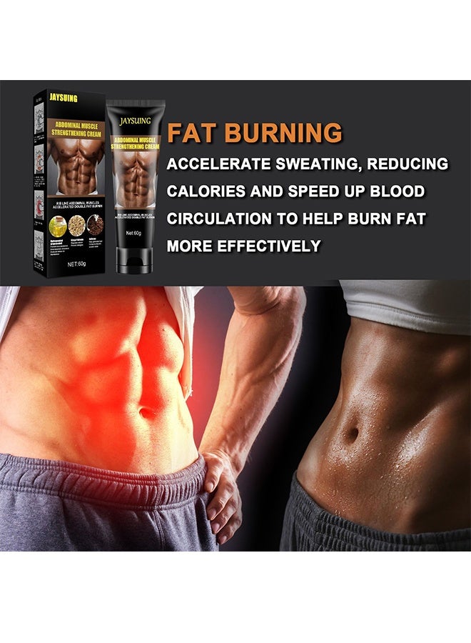 Jaysuing Abdominal Muscle Strengthening Cream, Slimming Fat Burning Cream For Belly, Waist And Buttocks, Slimming Cream That Burns Fat And Moisturizing Firming And Slimming Goodbye Cellulite, Sweat Cream For Men - Image 3